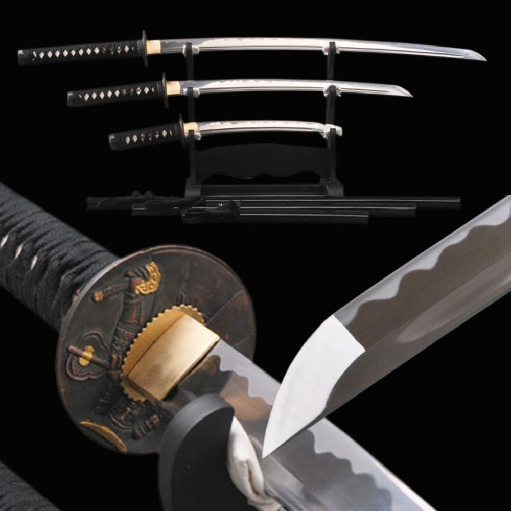 Buy Akemi Carbon Steel Three Samurai Sword Set Online – BladesPro US