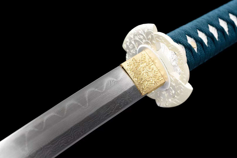 Aoi Kaigan Clay Tempered Folded Steel Katana Samurai Sword