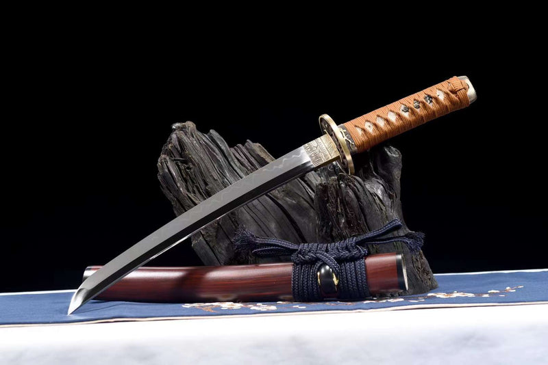 Chikurin Hanabira T10 Clay Tempered Carbon Steel Tanto Sword
