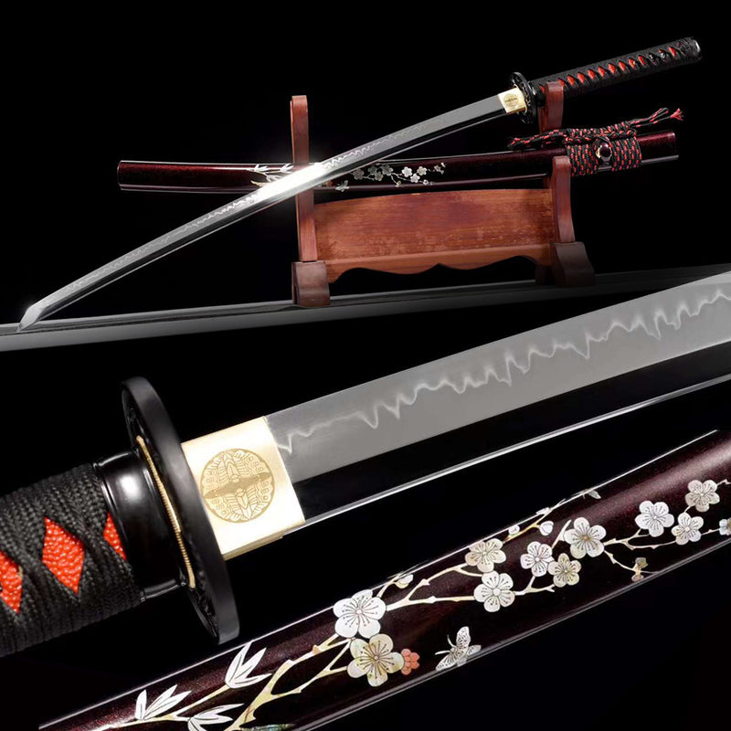 Koi Shinkōshoku T10 Clay Tempered Carbon Steel Katana Samurai Sword