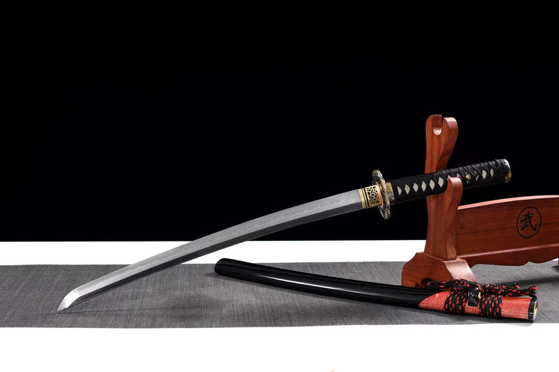 Kuroya Himawari Clay Tempered Carbon Steel Wakizashi Samurai Sword