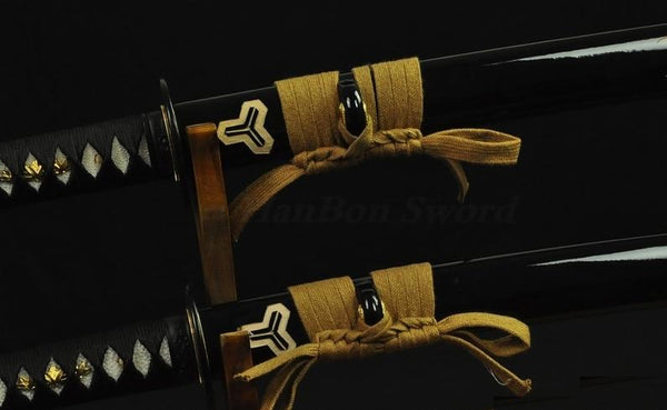 Kill Bill Bride & Groom Clay Tempered Katana Sword Set