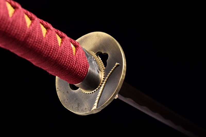 Ansekishoku Folded Steel Katana Samurai Sword