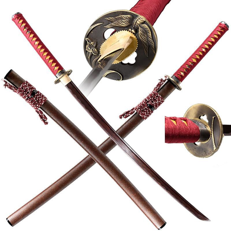 Ansekishoku Folded Steel Katana Samurai Sword