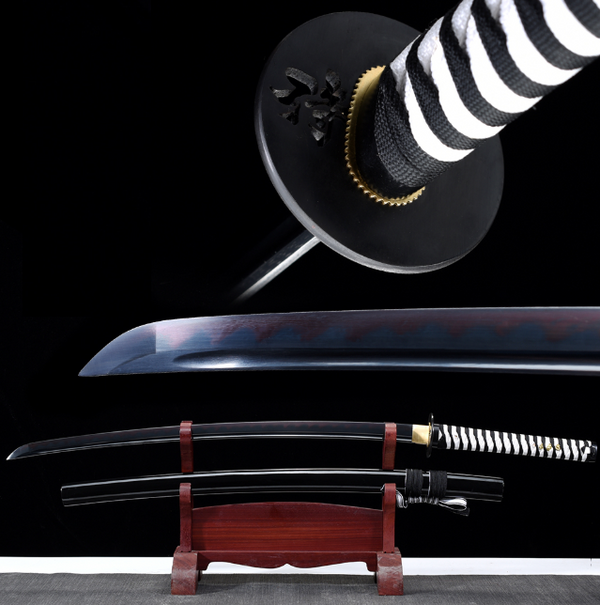 Onmyōdō Black Carbon Steel Katana Samurai Sword