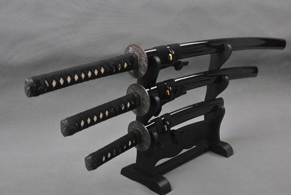 Akemi Carbon Steel Three Samurai Sword Set