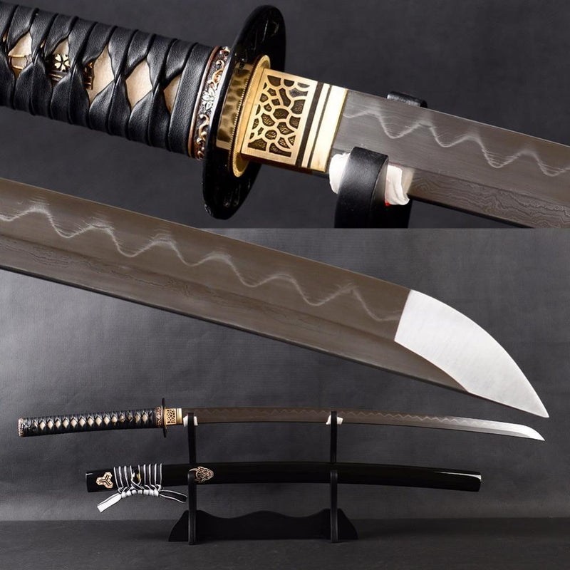 Amakusa Clay Tempered Folded Katana Samurai Sword