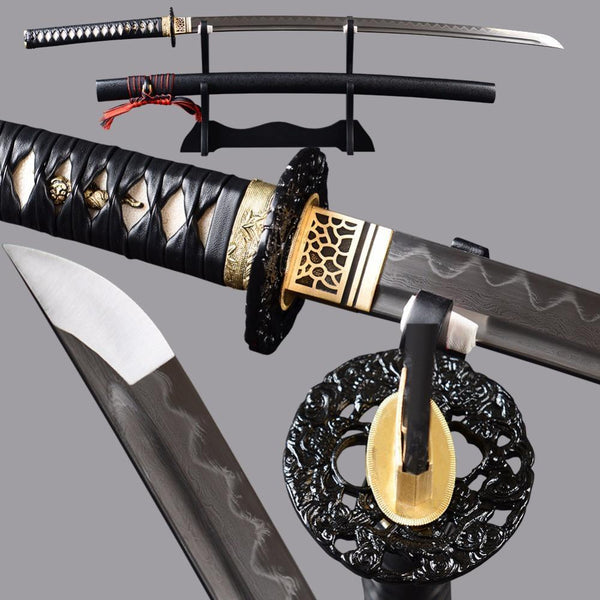 Araki Clay Tempered Folded Steel Katana Samurai Sword