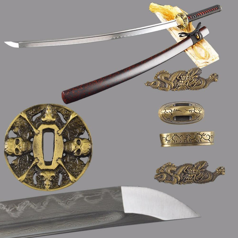 Chalermchai Clay Tempered Folded Steel Katana Samurai Sword