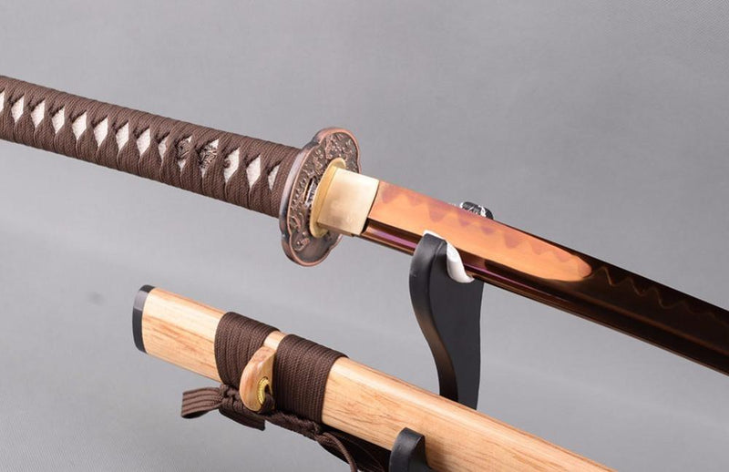 Churai Clay Tempered Carbon Steel Katana Samurai Sword