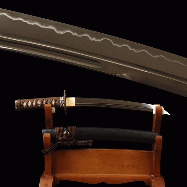 Earthen Clay Tempered Carbon Steel Tanto Sword