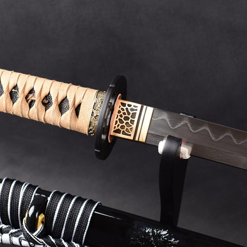 Hosokawa Clay Tempered Folded Steel Katana Samurai Sword