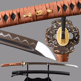 Ishikawa Clay Tempered Carbon Steel Katana Samurai Sword