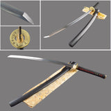 Liqiu Folded Red Steel Katana Samurai Sword