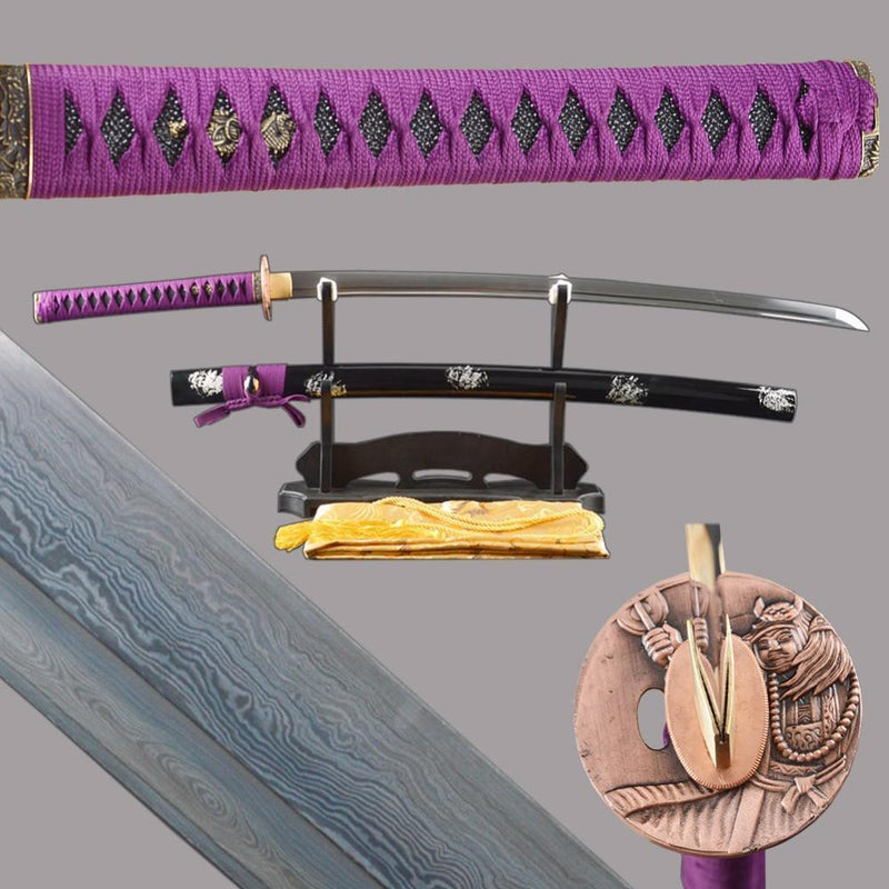 Luli Folded Steel Katana Samurai Sword