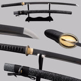 Meifen Folded Black Steel Katana Samurai Sword