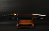 Ning Folded Red Steel Katana Samurai Sword