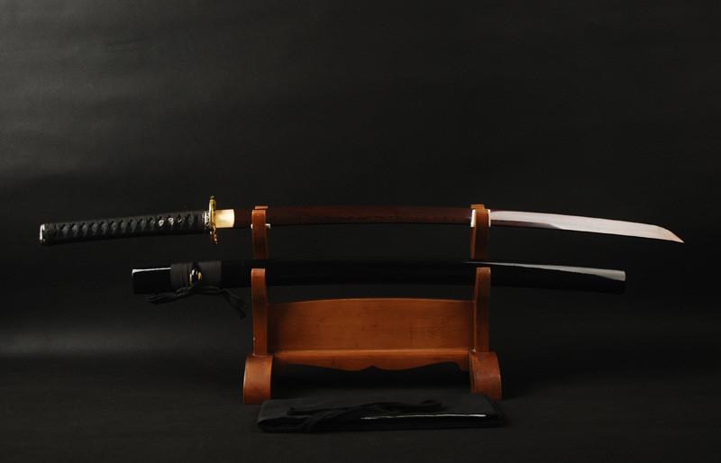 Ning Folded Red Steel Katana Samurai Sword