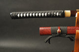 Lihwa Folded Red Steel Katana Samurai Sword