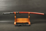 Lihwa Folded Red Steel Katana Samurai Sword