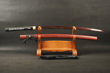 Lihwa Folded Red Steel Katana Samurai Sword