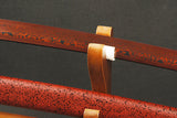 Lihwa Folded Red Steel Katana Samurai Sword