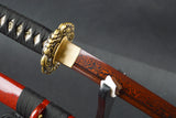 Mingzhu Folded Red Steel Katana Samurai Sword