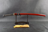 Mingzhu Folded Red Steel Katana Samurai Sword