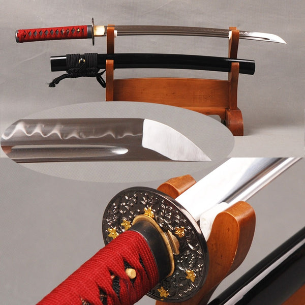 Iato Clay Tempered Carbon Steel Wakizashi Samurai Sword