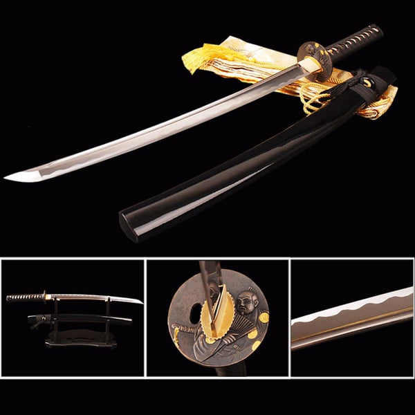 Kiyuki Carbon Steel Wakizahi Samurai Sword