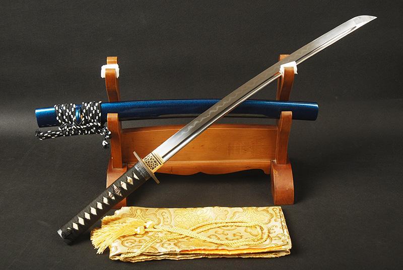 Tani Clay Tempered Folded Steel Wakizashi Samurai Sword