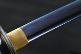 Ryū Carbon Steel Blue Blade Samurai Katana with Dragon Sheath