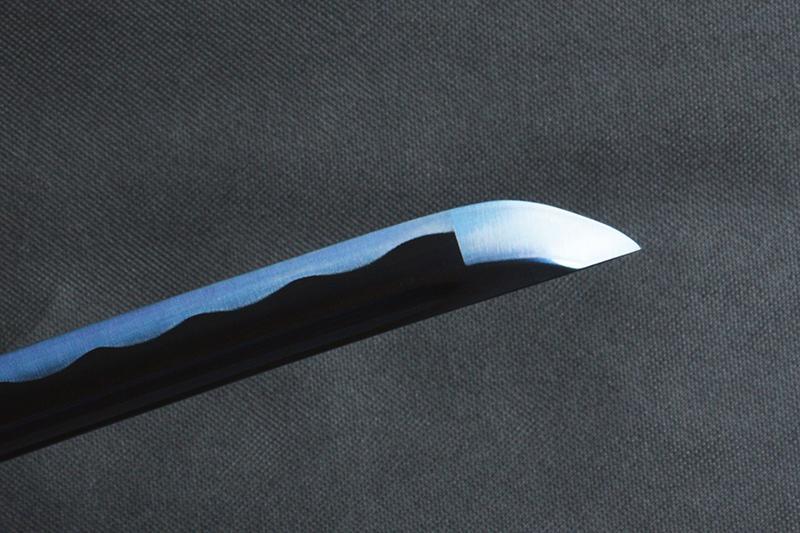 Ryū Carbon Steel Blue Blade Samurai Katana with Dragon Sheath
