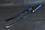 Ryū Carbon Steel Blue Blade Samurai Katana with Dragon Sheath