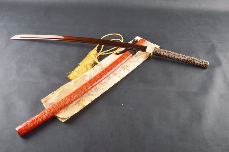 Linqin Folded Red Steel Katana Samurai Sword