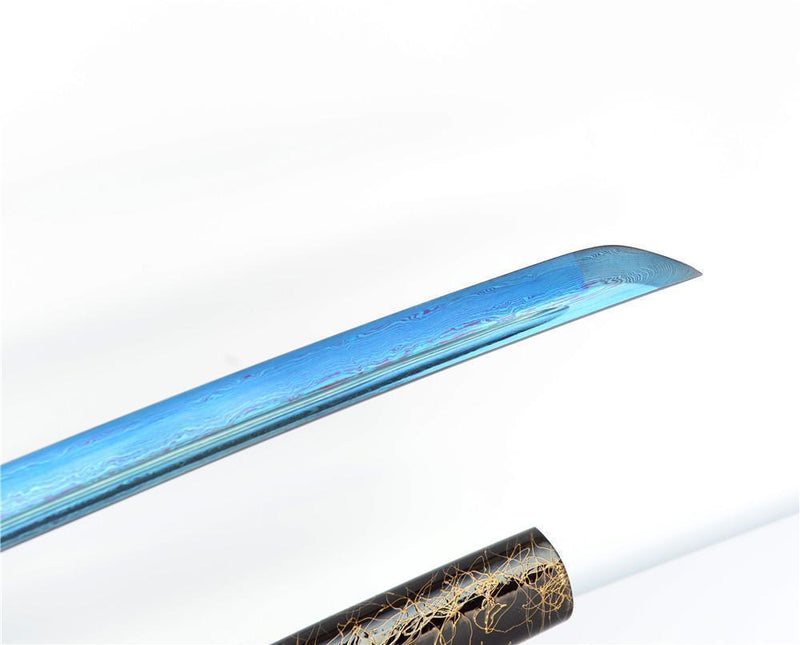Rou Folded Blue Steel Katana Samurai Sword