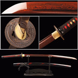Ruolan Folded Red Steel Katana Samurai Sword
