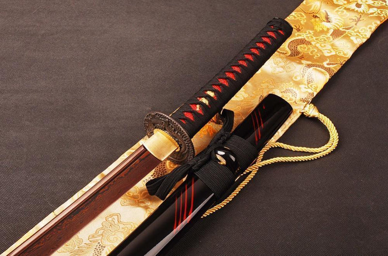 Ruolan Folded Red Steel Katana Samurai Sword