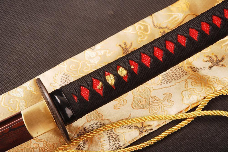 Ruolan Folded Red Steel Katana Samurai Sword