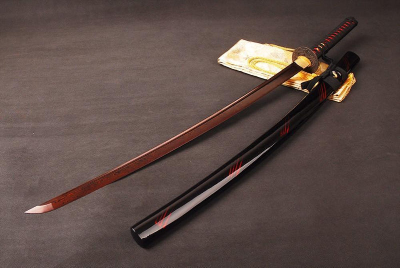 Ruolan Folded Red Steel Katana Samurai Sword
